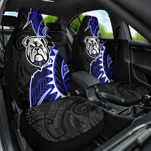 Canterbury Bankstown Bulldogs Car Seat Cover Polynesian Tribal Tattoo Pacific Sport Art