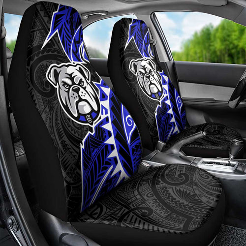 Canterbury Bankstown Bulldogs Car Seat Cover Polynesian Tribal Tattoo Pacific Sport Art