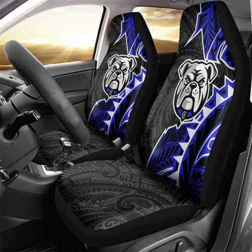 Canterbury Bankstown Bulldogs Car Seat Cover Polynesian Tribal Tattoo Pacific Sport Art
