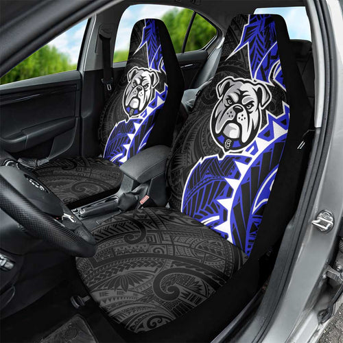 Canterbury Bankstown Bulldogs Car Seat Cover Polynesian Tribal Tattoo Pacific Sport Art