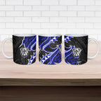 Canterbury Bankstown Bulldogs Ceramic Mug Polynesian Tribal Tattoo Pacific Sport Art