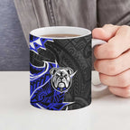 Canterbury Bankstown Bulldogs Ceramic Mug Polynesian Tribal Tattoo Pacific Sport Art