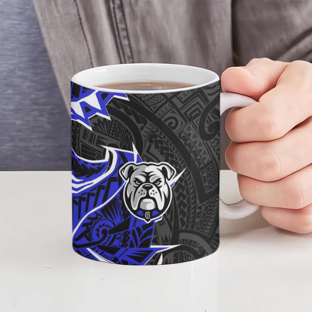 Canterbury Bankstown Bulldogs Ceramic Mug Polynesian Tribal Tattoo Pacific Sport Art