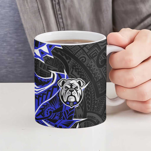 Canterbury Bankstown Bulldogs Ceramic Mug Polynesian Tribal Tattoo Pacific Sport Art