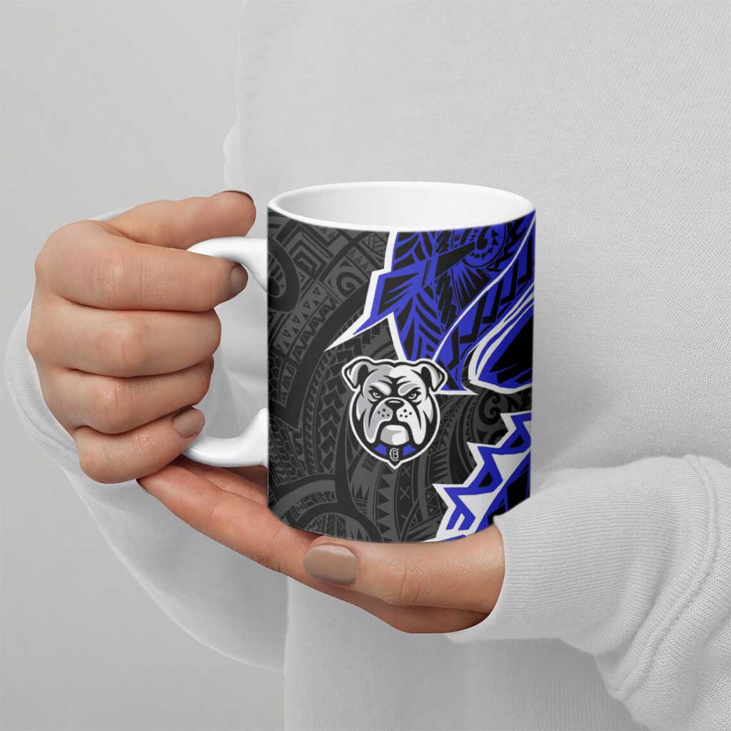 Canterbury Bankstown Bulldogs Ceramic Mug Polynesian Tribal Tattoo Pacific Sport Art