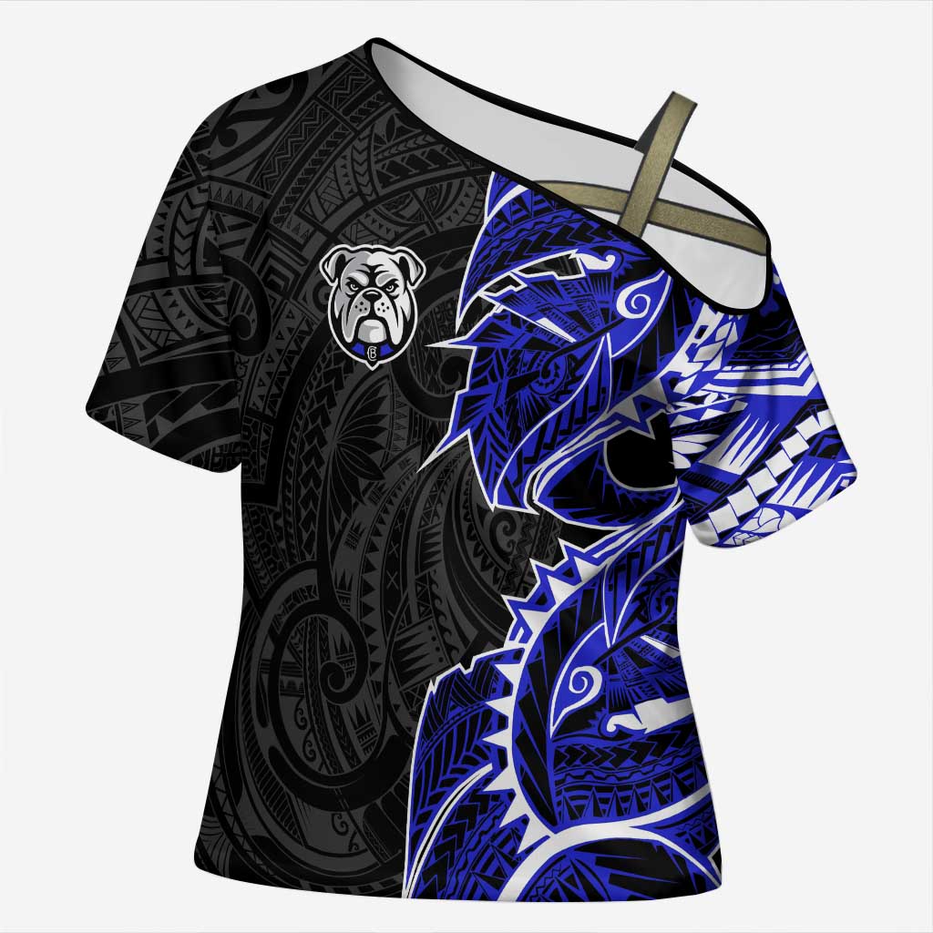 Canterbury Bankstown Bulldogs Cross Shoulder Shirt Polynesian Tribal Tattoo Pacific Sport Art