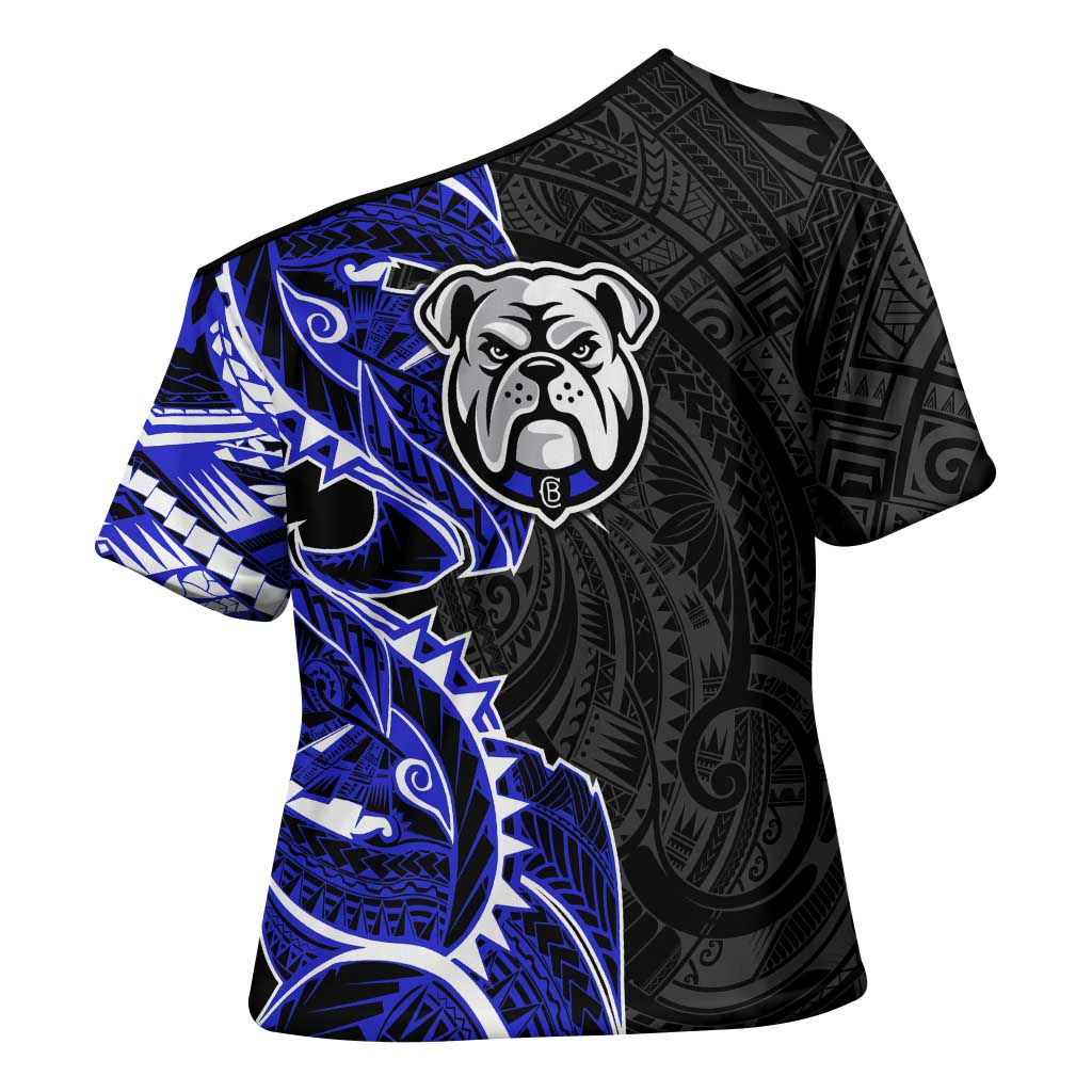 Canterbury Bankstown Bulldogs Cross Shoulder Shirt Polynesian Tribal Tattoo Pacific Sport Art