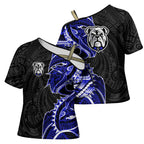 Canterbury Bankstown Bulldogs Cross Shoulder Shirt Polynesian Tribal Tattoo Pacific Sport Art
