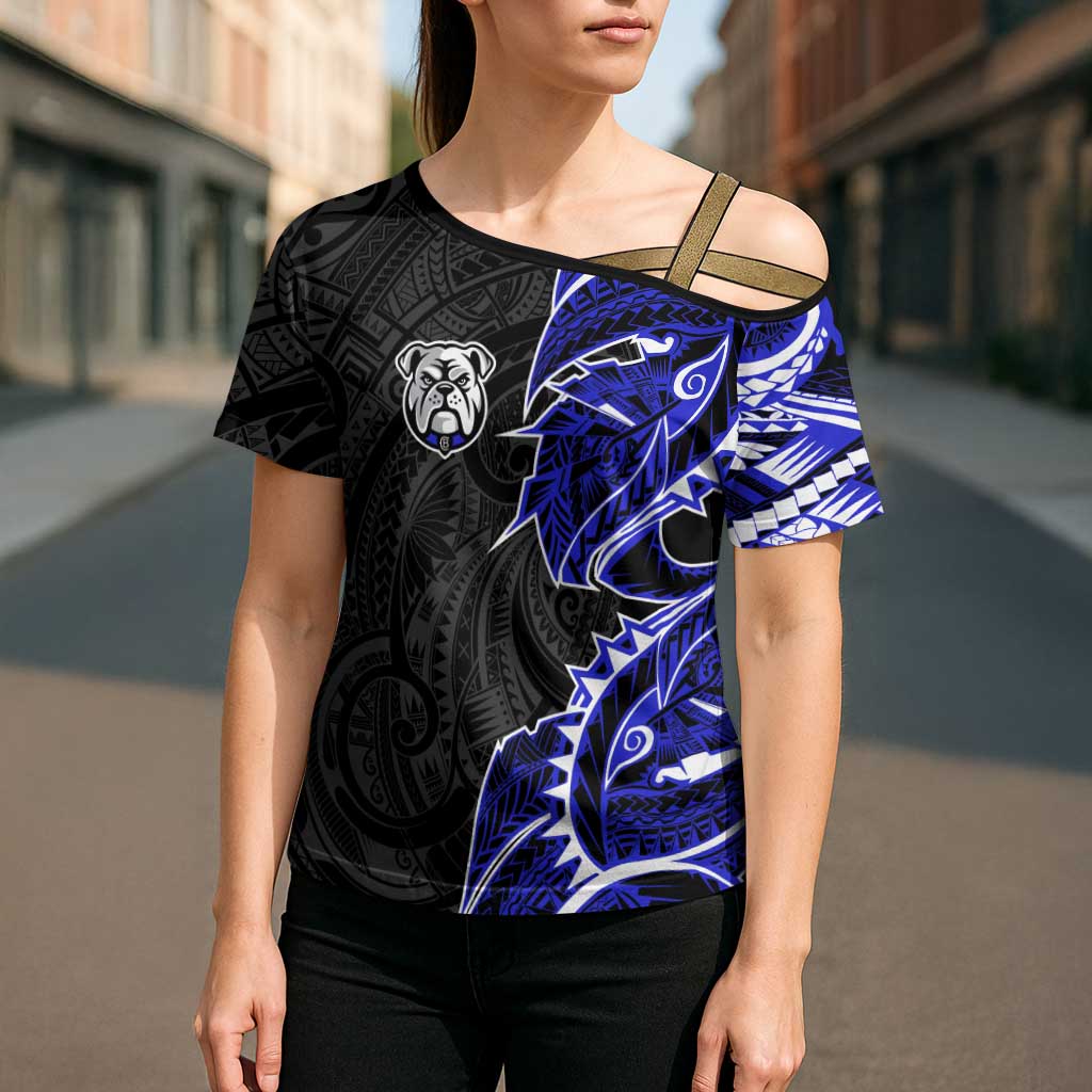 Canterbury Bankstown Bulldogs Cross Shoulder Shirt Polynesian Tribal Tattoo Pacific Sport Art