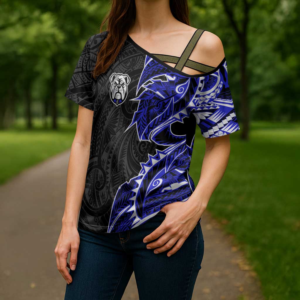 Canterbury Bankstown Bulldogs Cross Shoulder Shirt Polynesian Tribal Tattoo Pacific Sport Art