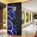 Canterbury Bankstown Bulldogs Door Cover Polynesian Tribal Tattoo Pacific Sport Art