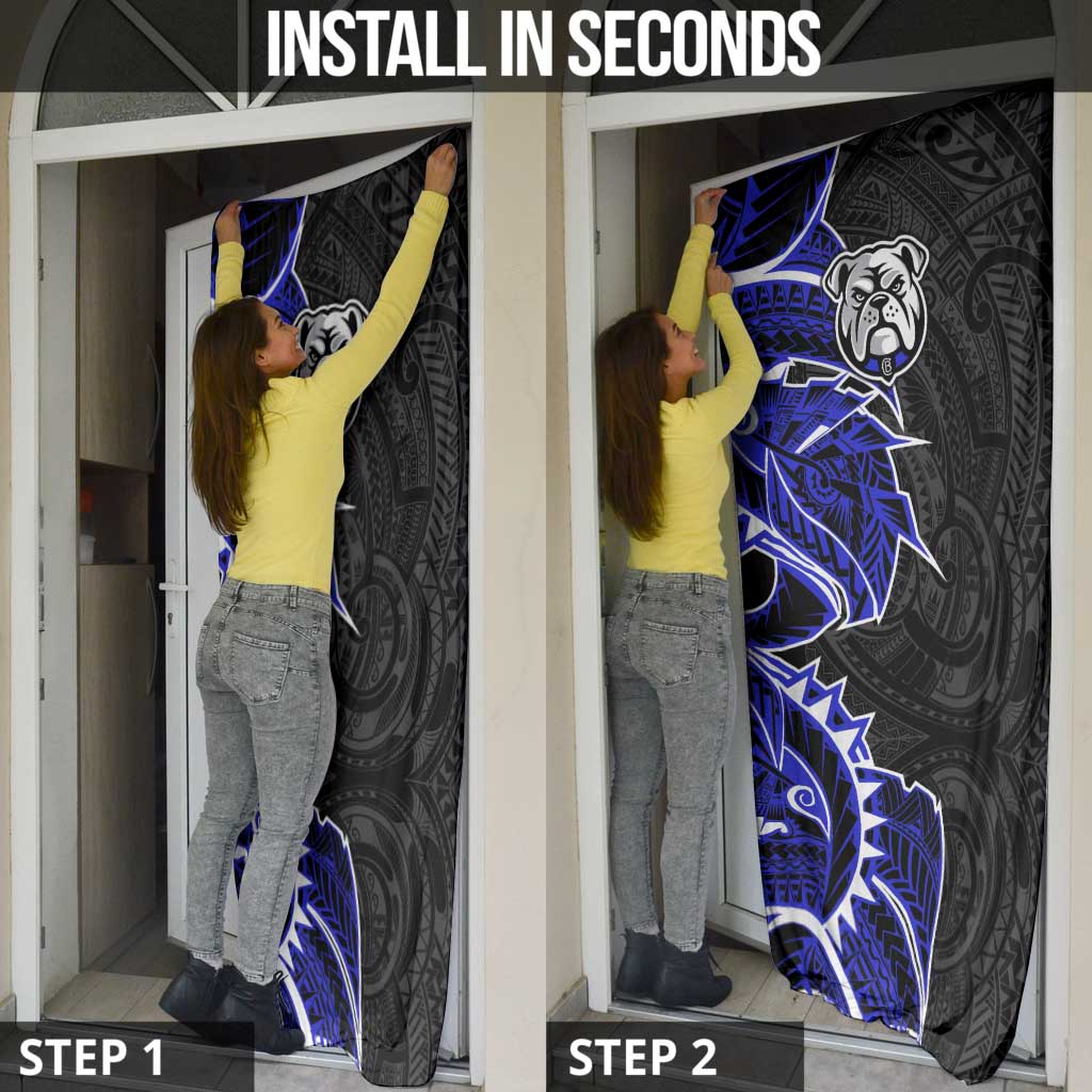 Canterbury Bankstown Bulldogs Door Cover Polynesian Tribal Tattoo Pacific Sport Art