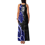 Canterbury Bankstown Bulldogs Family Matching Tank Maxi Dress and Hawaiian Shirt Polynesian Tribal Tattoo Pacific Sport Art