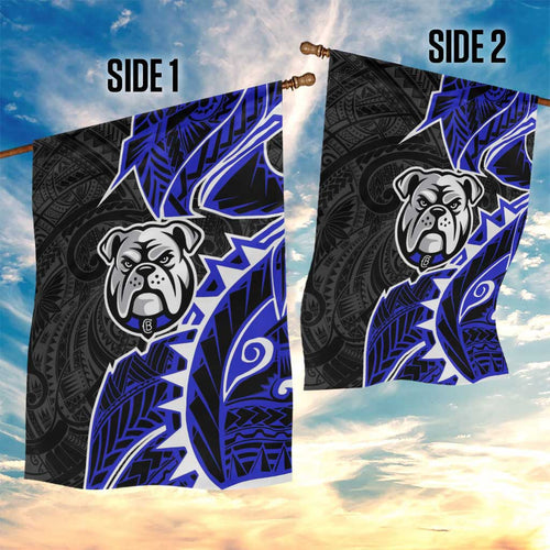 Canterbury Bankstown Bulldogs Garden Flag Polynesian Tribal Tattoo Pacific Sport Art