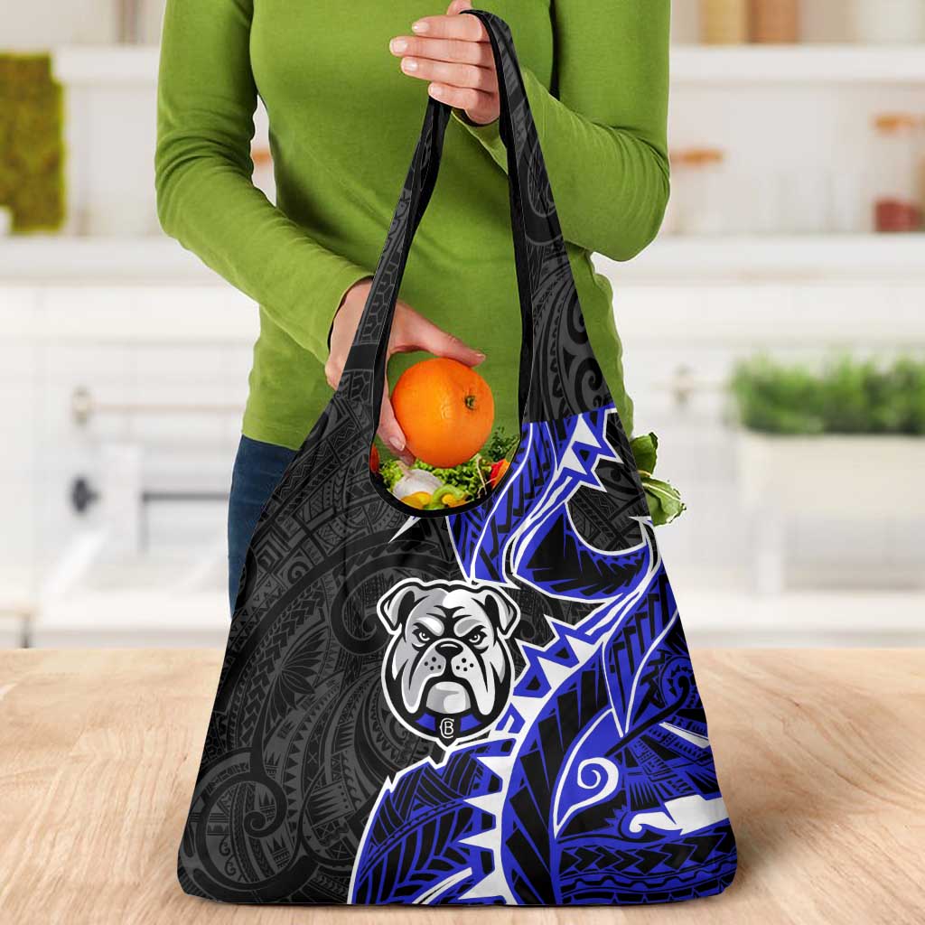 Canterbury Bankstown Bulldogs Grocery Bag Polynesian Tribal Tattoo Pacific Sport Art