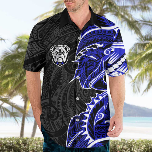 Canterbury Bankstown Bulldogs Hawaiian Shirt Polynesian Tribal Tattoo Pacific Sport Art