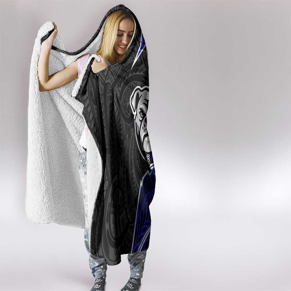 Canterbury Bankstown Bulldogs Hooded Blanket Polynesian Tribal Tattoo Pacific Sport Art