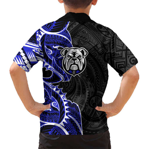 Canterbury Bankstown Bulldogs Kid Hawaiian Shirt Polynesian Tribal Tattoo Pacific Sport Art