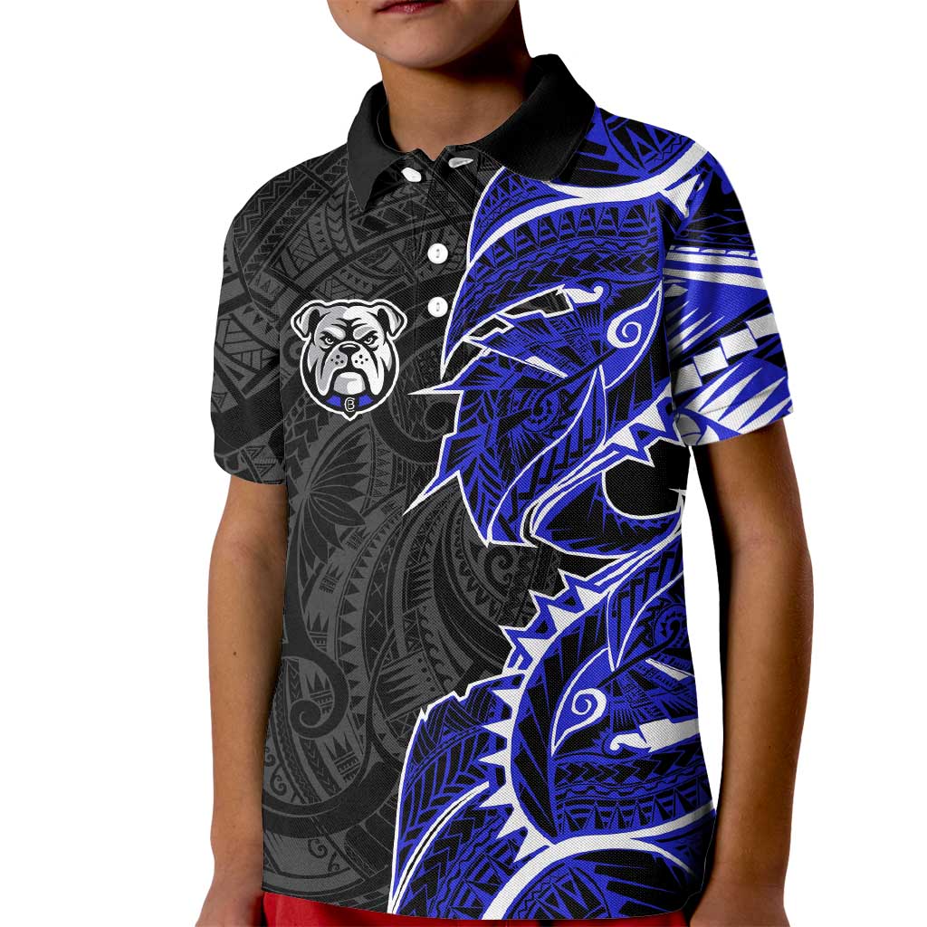 Canterbury Bankstown Bulldogs Kid Polo Shirt Polynesian Tribal Tattoo Pacific Sport Art