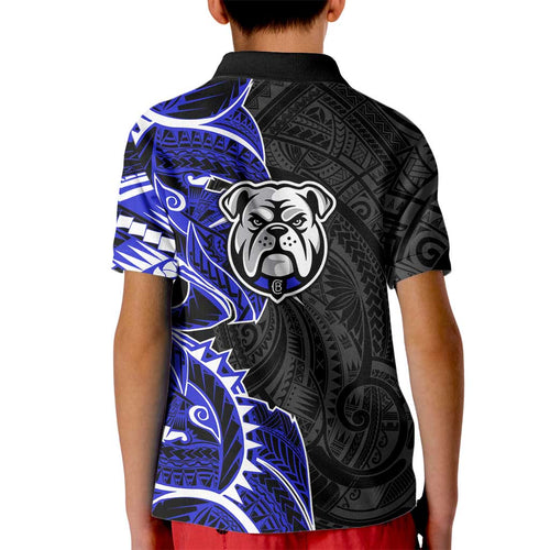 Canterbury Bankstown Bulldogs Kid Polo Shirt Polynesian Tribal Tattoo Pacific Sport Art