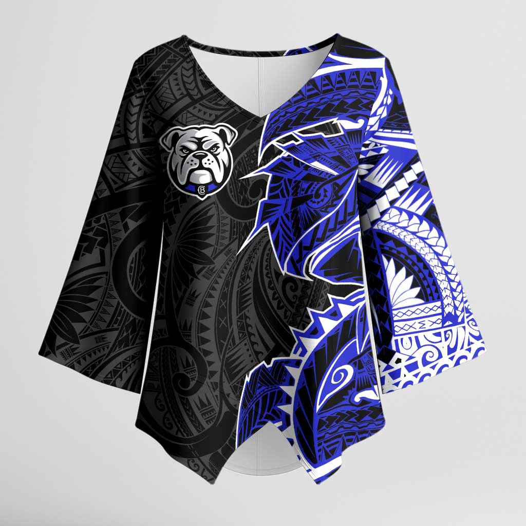 Canterbury Bankstown Bulldogs Kimono Sleeve Blouse Polynesian Tribal Tattoo Pacific Sport Art