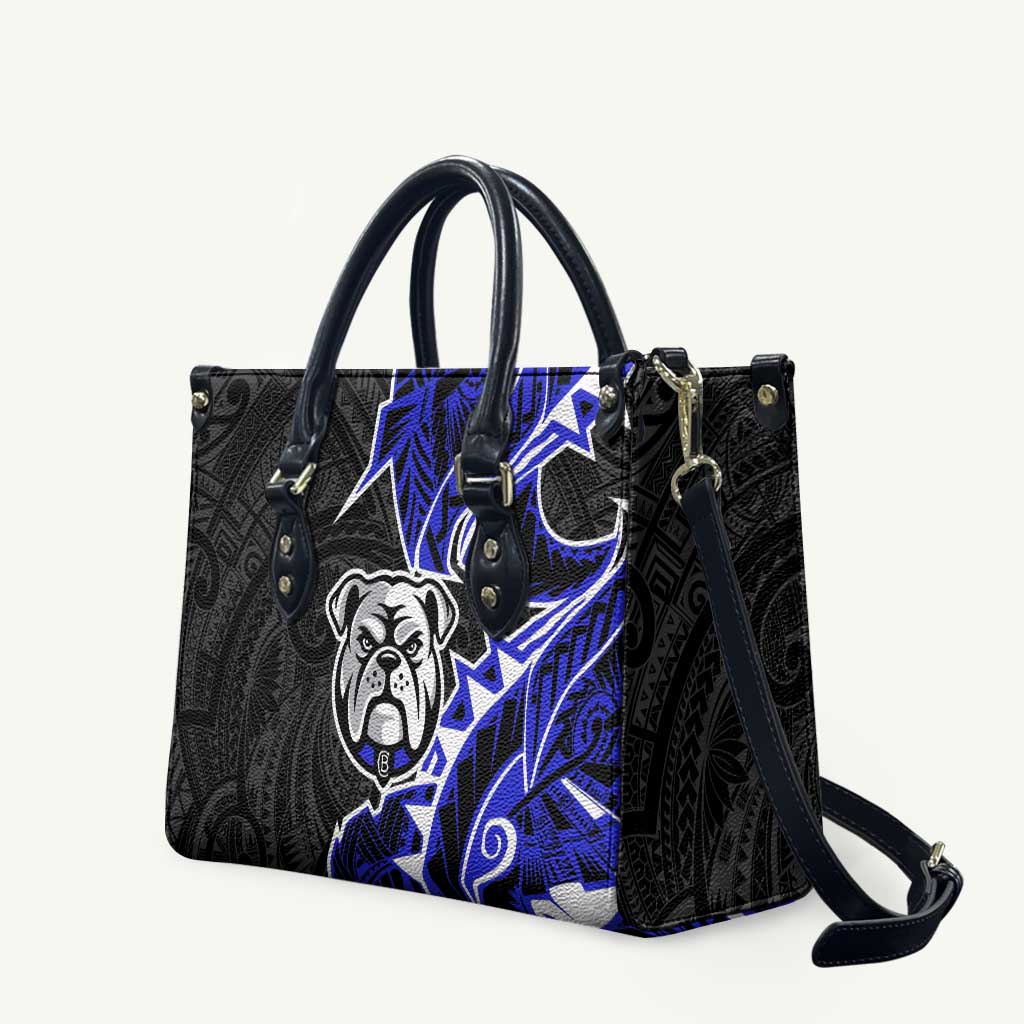 Canterbury Bankstown Bulldogs Leather Bag Polynesian Tribal Tattoo Pacific Sport Art
