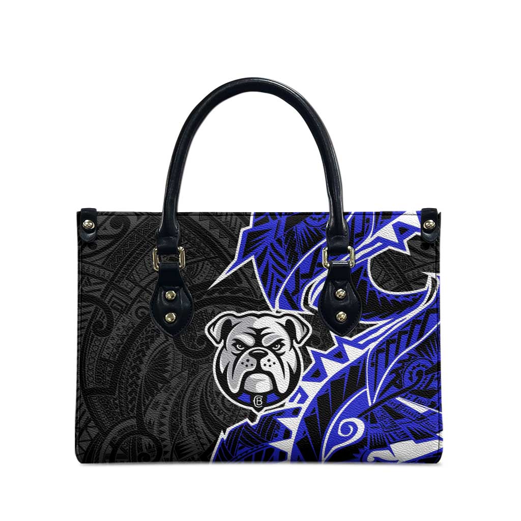 Canterbury Bankstown Bulldogs Leather Bag Polynesian Tribal Tattoo Pacific Sport Art