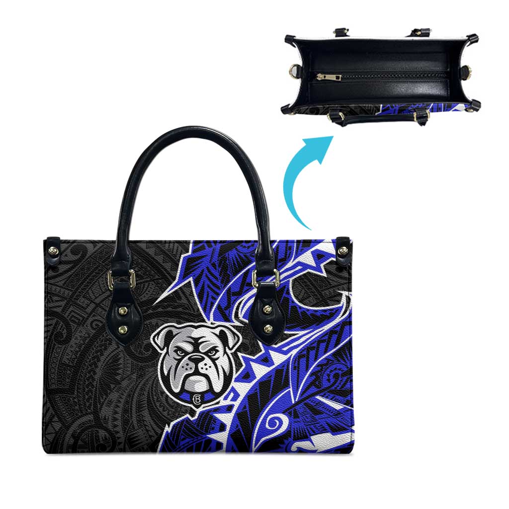 Canterbury Bankstown Bulldogs Leather Bag Polynesian Tribal Tattoo Pacific Sport Art