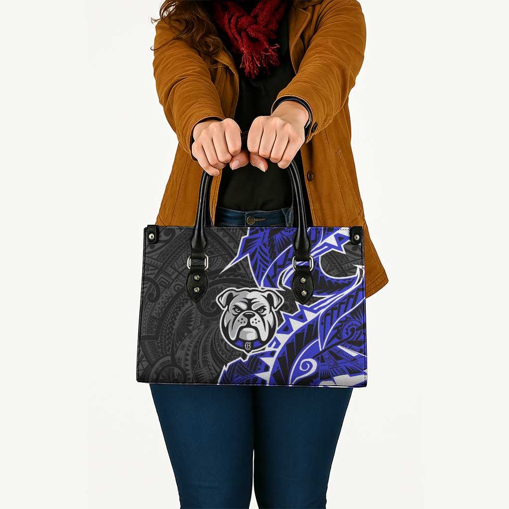 Canterbury Bankstown Bulldogs Leather Bag Polynesian Tribal Tattoo Pacific Sport Art