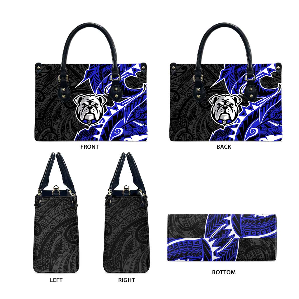 Canterbury Bankstown Bulldogs Leather Bag Polynesian Tribal Tattoo Pacific Sport Art