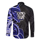 Canterbury Bankstown Bulldogs Long Sleeve Button Shirt Polynesian Tribal Tattoo Pacific Sport Art