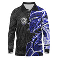 Canterbury Bankstown Bulldogs Long Sleeve Polo Shirt Polynesian Tribal Tattoo Pacific Sport Art