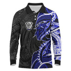 Canterbury Bankstown Bulldogs Long Sleeve Polo Shirt Polynesian Tribal Tattoo Pacific Sport Art