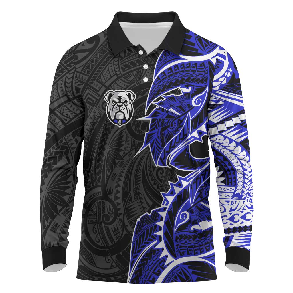 Canterbury Bankstown Bulldogs Long Sleeve Polo Shirt Polynesian Tribal Tattoo Pacific Sport Art