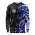 Canterbury Bankstown Bulldogs Long Sleeve Shirt Polynesian Tribal Tattoo Pacific Sport Art