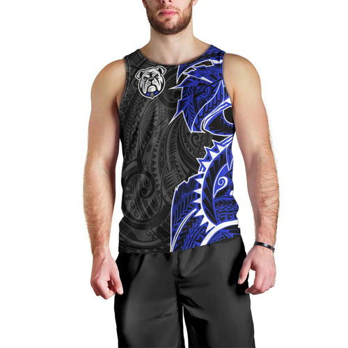 Canterbury Bankstown Bulldogs Men Tank Top Polynesian Tribal Tattoo Pacific Sport Art
