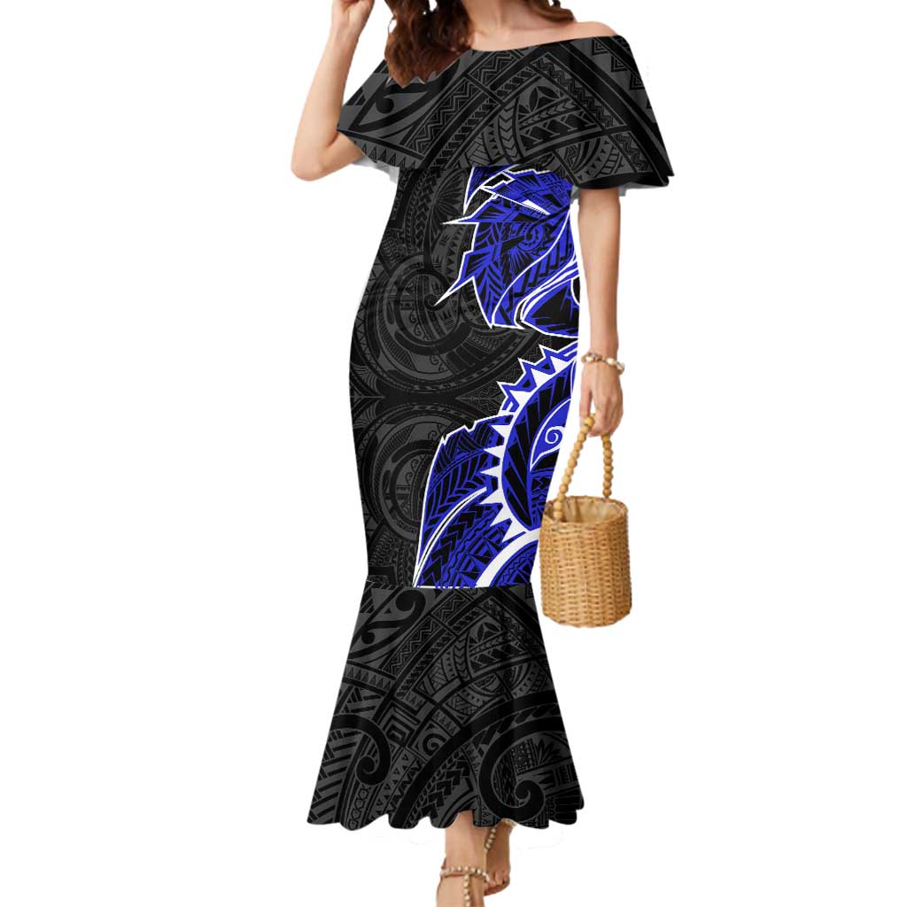 Canterbury Bankstown Bulldogs Mermaid Dress Polynesian Tribal Tattoo Pacific Sport Art
