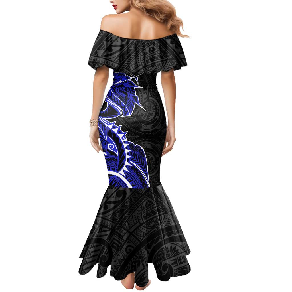 Canterbury Bankstown Bulldogs Mermaid Dress Polynesian Tribal Tattoo Pacific Sport Art