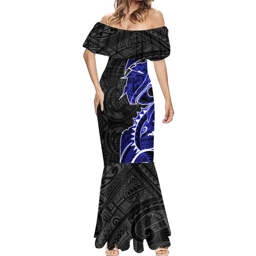 Canterbury Bankstown Bulldogs Mermaid Dress Polynesian Tribal Tattoo Pacific Sport Art