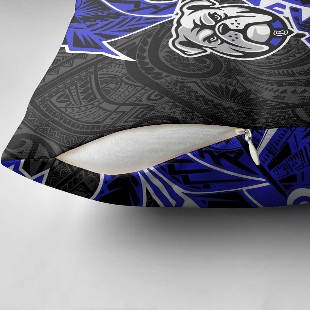 Canterbury Bankstown Bulldogs Pillow Cover Polynesian Tribal Tattoo Pacific Sport Art