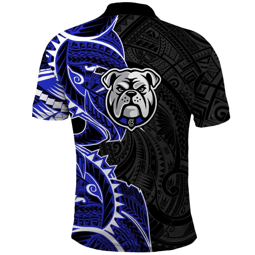 Canterbury Bankstown Bulldogs Polo Shirt Polynesian Tribal Tattoo Pacific Sport Art