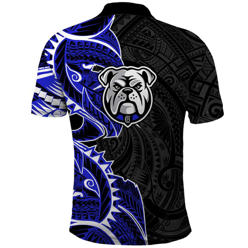 Canterbury Bankstown Bulldogs Polo Shirt Polynesian Tribal Tattoo Pacific Sport Art
