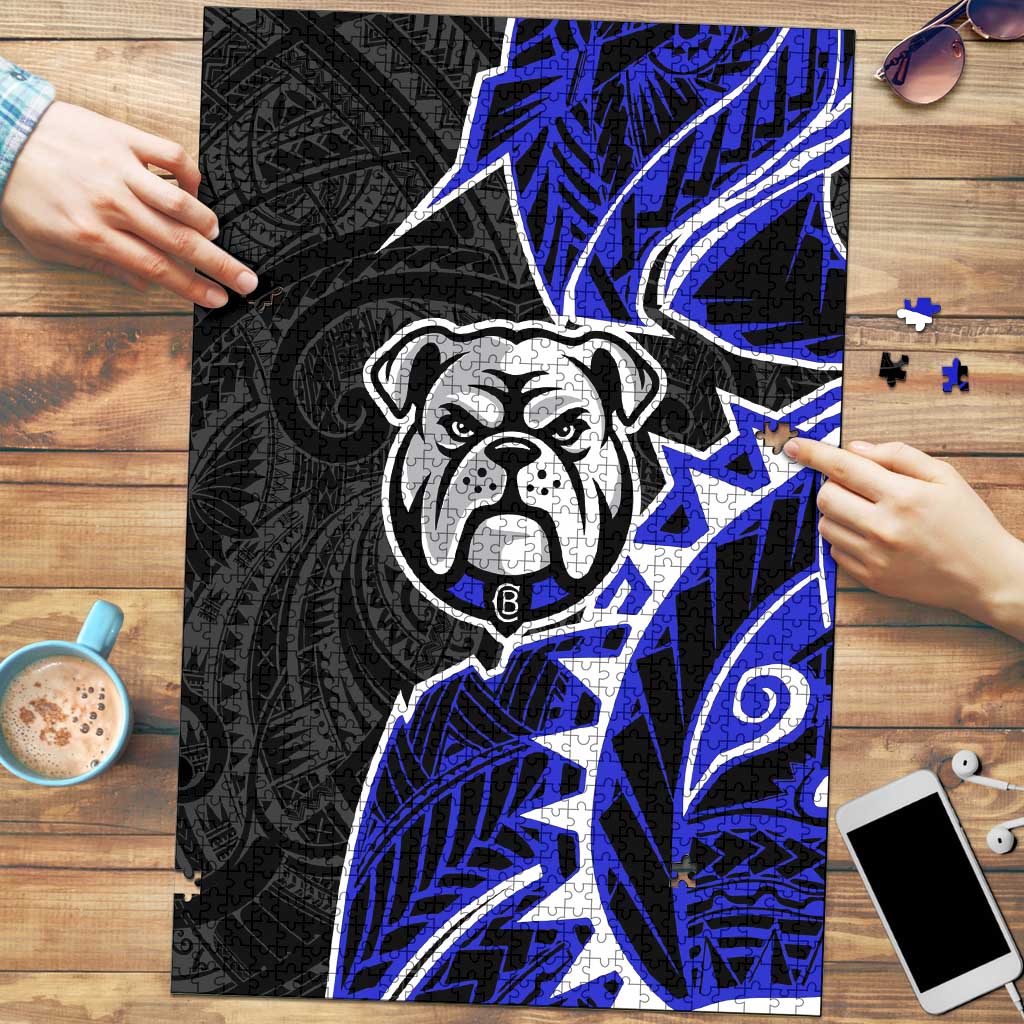 Canterbury Bankstown Bulldogs Puzzle Polynesian Tribal Tattoo Pacific Sport Art