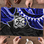 Canterbury Bankstown Bulldogs Puzzle Polynesian Tribal Tattoo Pacific Sport Art