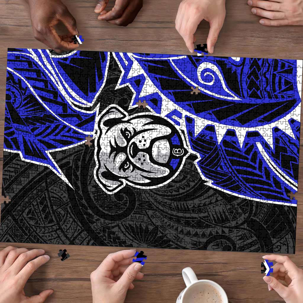 Canterbury Bankstown Bulldogs Puzzle Polynesian Tribal Tattoo Pacific Sport Art