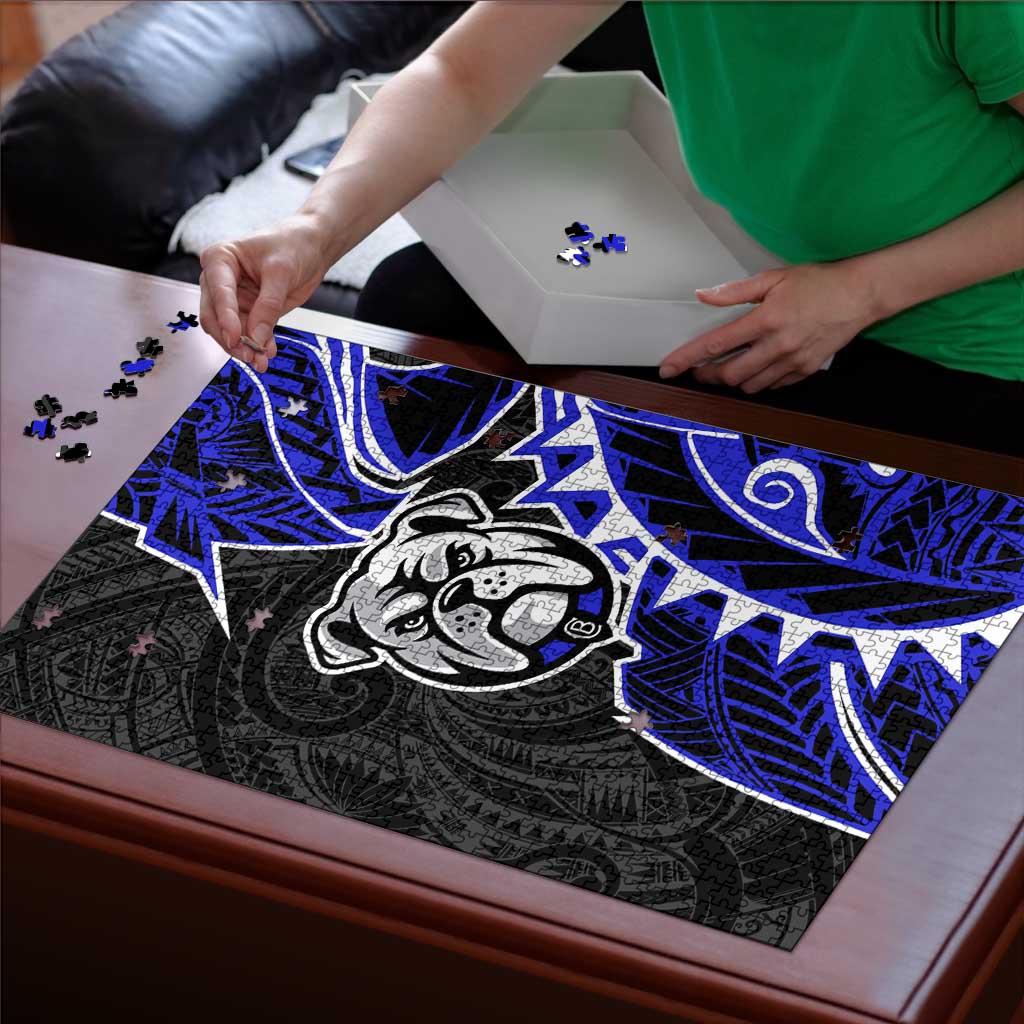 Canterbury Bankstown Bulldogs Puzzle Polynesian Tribal Tattoo Pacific Sport Art
