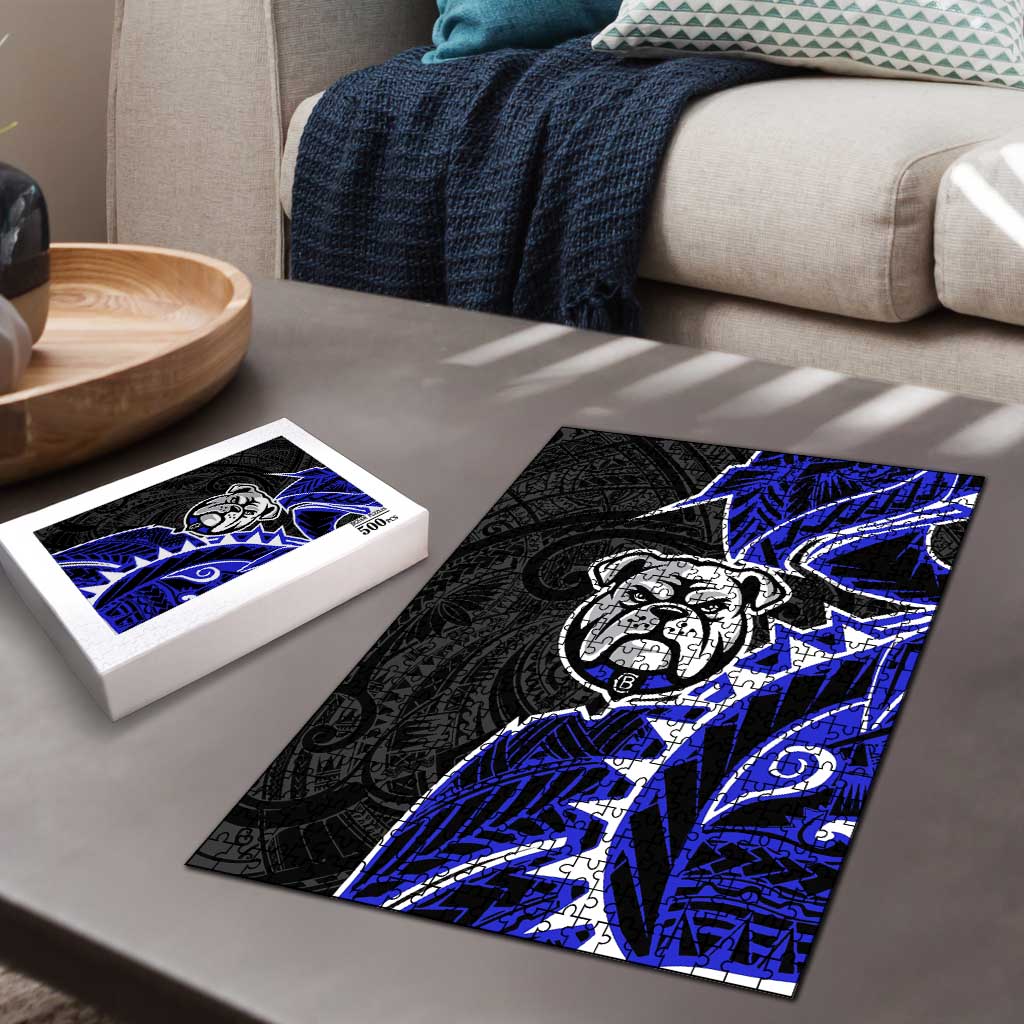 Canterbury Bankstown Bulldogs Puzzle Polynesian Tribal Tattoo Pacific Sport Art