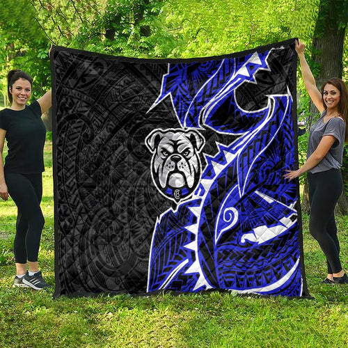 Canterbury Bankstown Bulldogs Quilt Polynesian Tribal Tattoo Pacific Sport Art