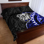 Canterbury Bankstown Bulldogs Quilt Bed Set Polynesian Tribal Tattoo Pacific Sport Art