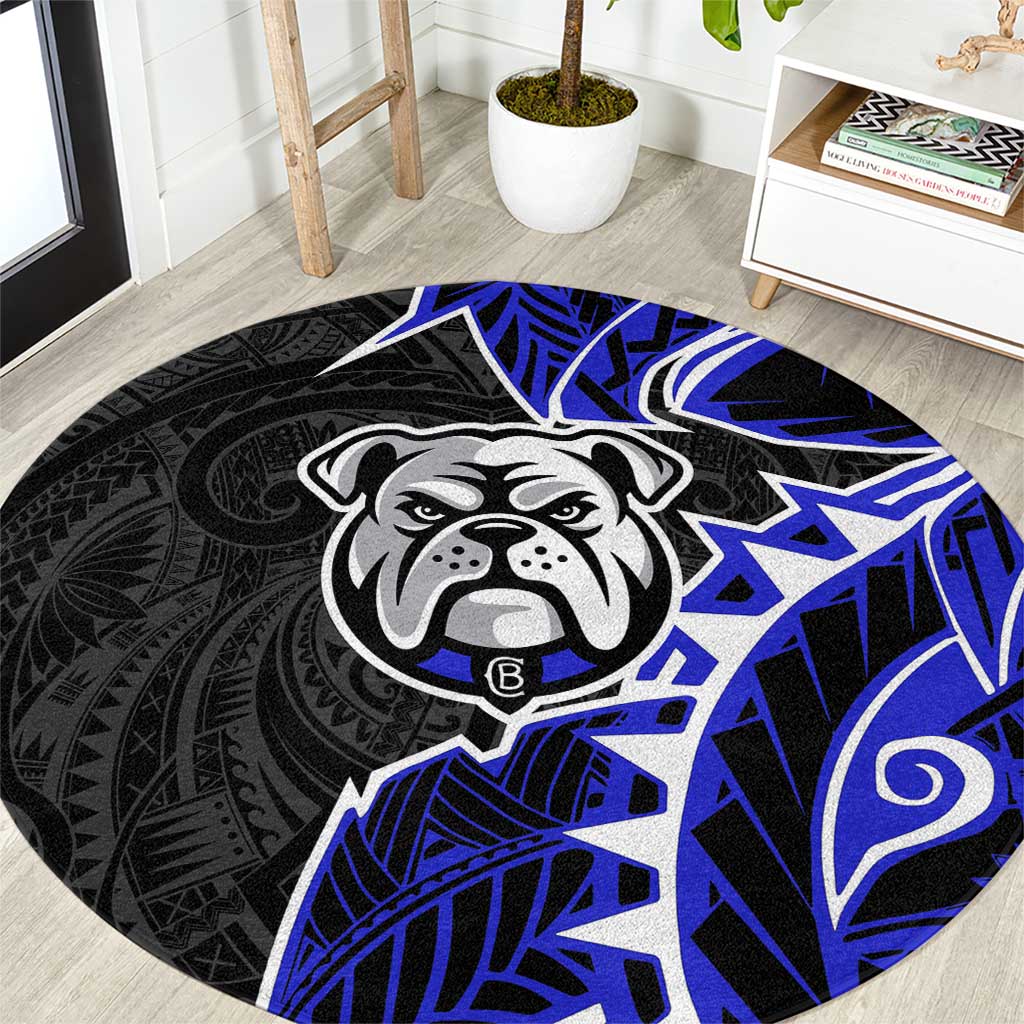 Canterbury Bankstown Bulldogs Round Carpet Polynesian Tribal Tattoo Pacific Sport Art
